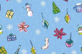 Holiday Charms Wrapping Paper Roll