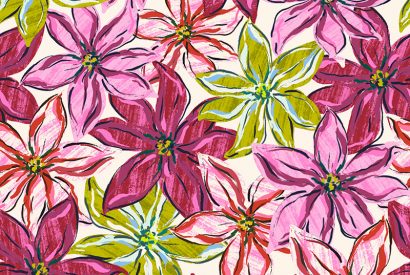 Poinsettia Wrapping Paper Roll